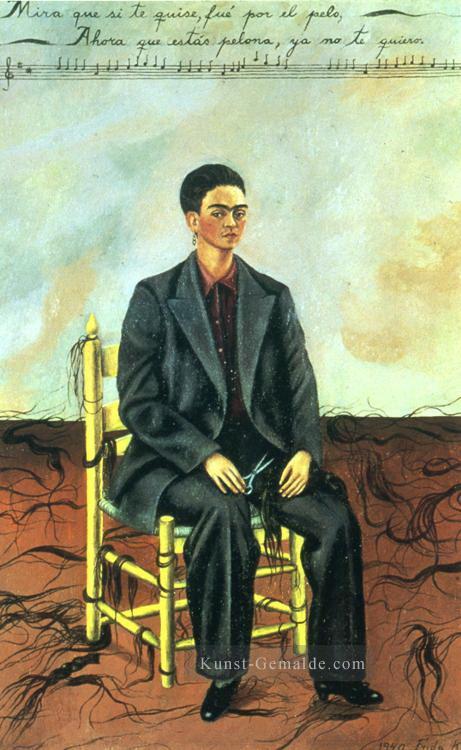 Selbstporträt mit geerntetem Haar Frida Kahlo Ölgemälde